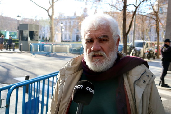 Italian international lawyer and observer Fabio Marcelli outside the Supreme Court on February 13 2019 (by Pol Solà)